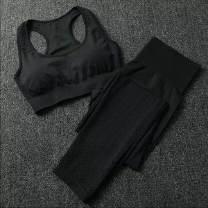 Black Seamless Bra & Legging Set